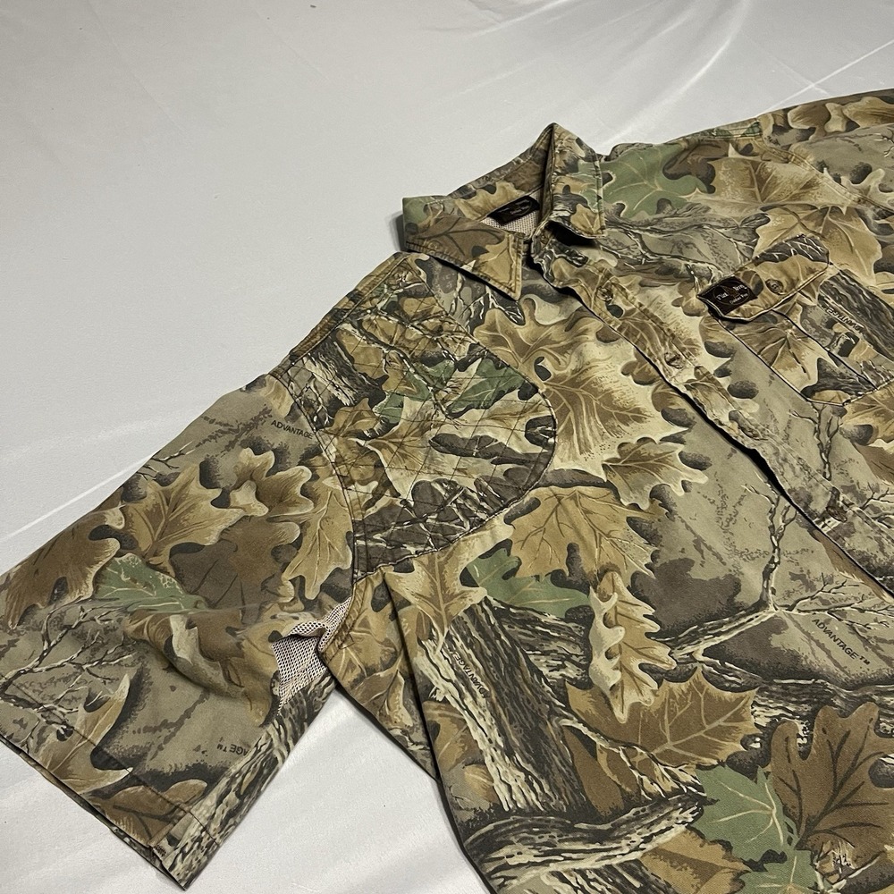 Vintage Advantage Camo Shooting Shirt  Men 3XL Hunting Padded Vented Cotton